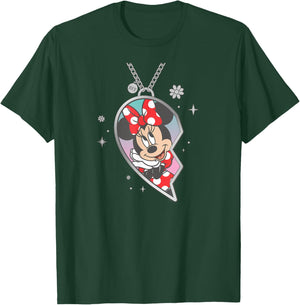 Disney BFF Best Friends Minnie Mouse Matching Heart Necklace T-Shirt - T-Shirt | Forest