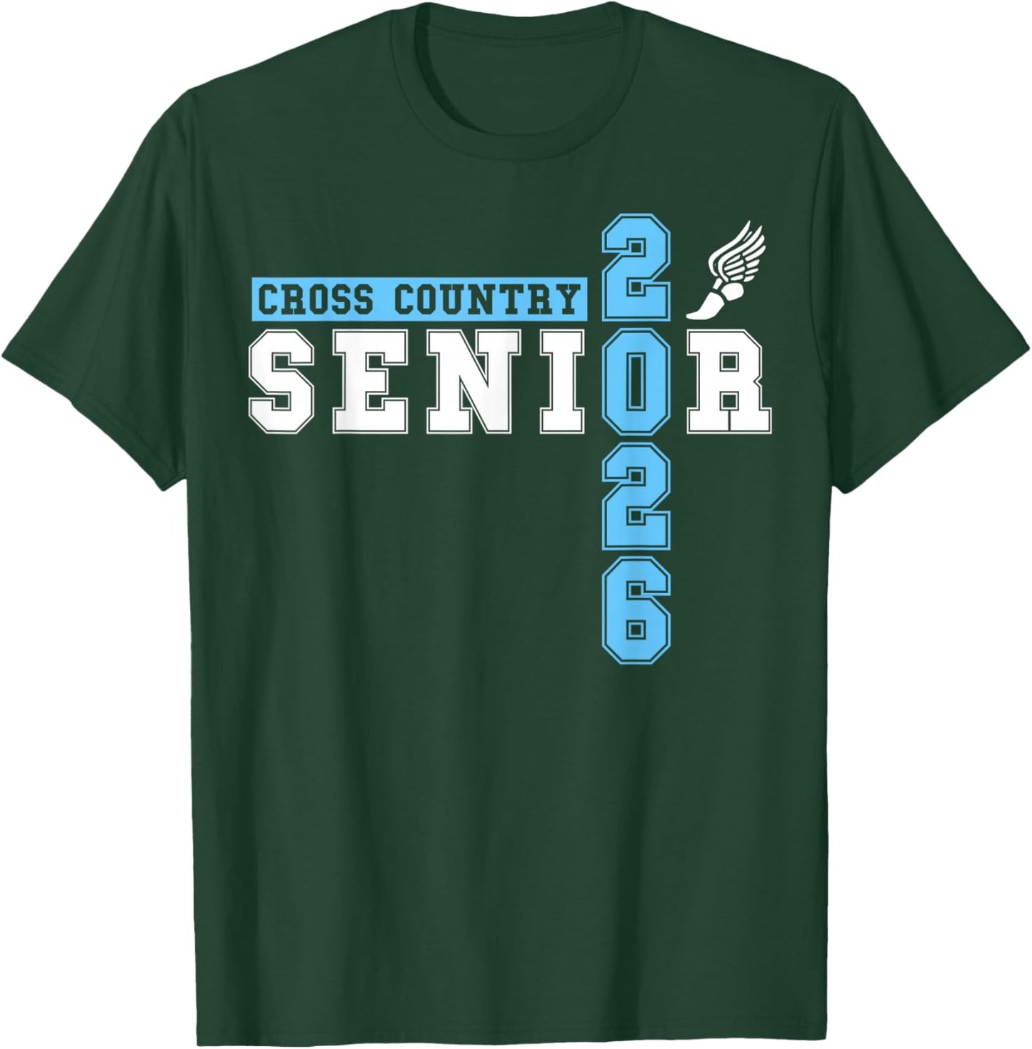 Cross Country Senior Night XC Senior 2026 Graduation 50 T-Shirt - T-Shirt | Forest