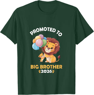 Kids Promoted To Big Brother 2026 Toddler Boys T-Shirt - T-Shirt | Forest