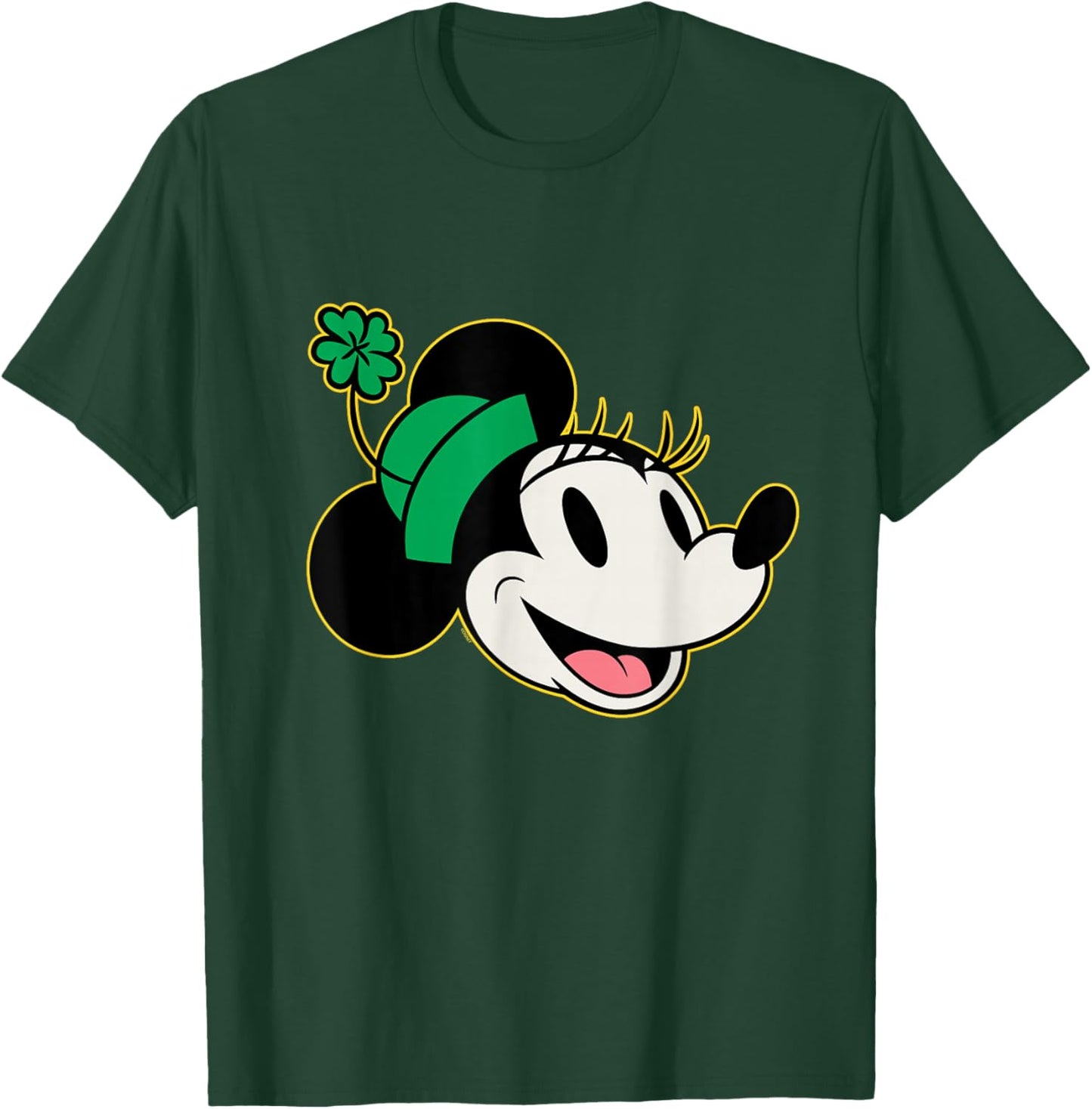 NEW Disney Minnie Mouse St. Patrick's Day Vintage Big Face T-Shirt - T-Shirt | Forest