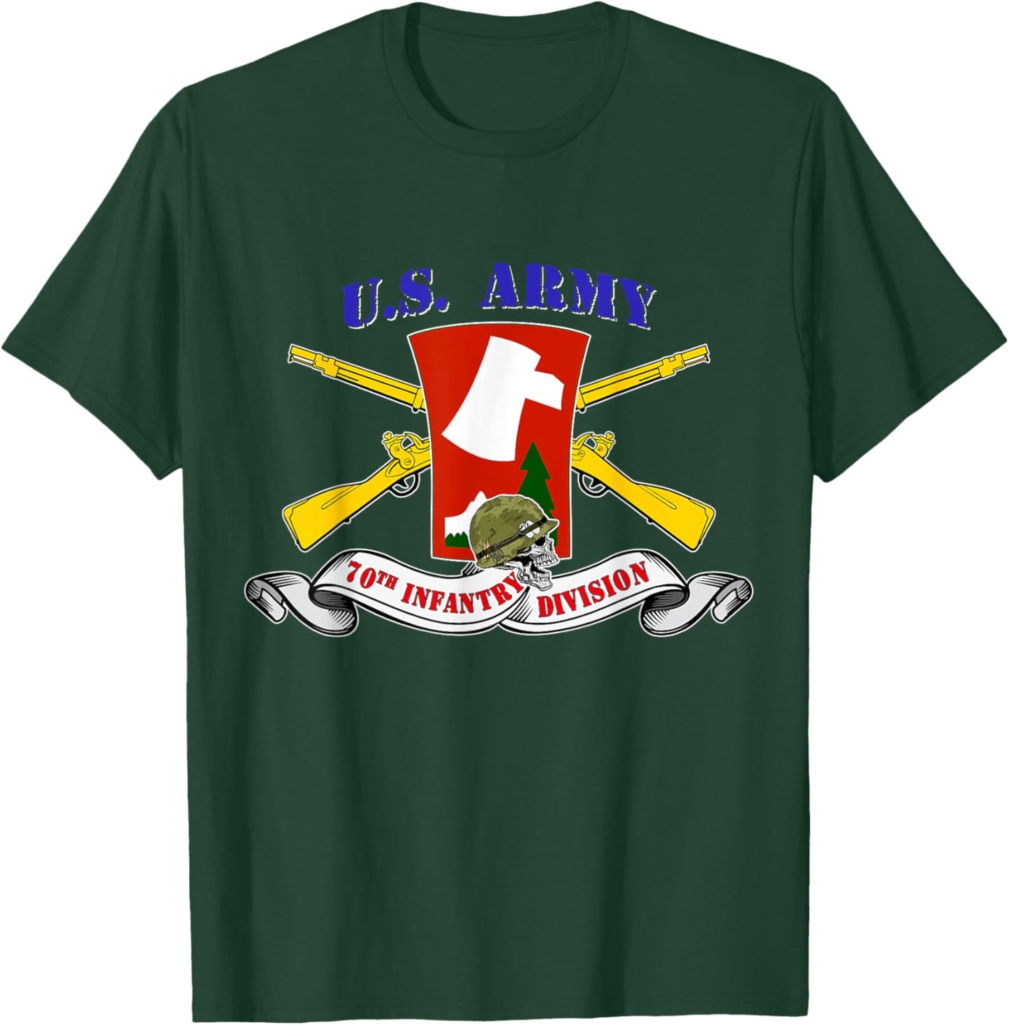 70th Infantry Division 70th ID Veteran Vintage Gifts T-Shirt - T-Shirt | Forest