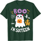 Ghost Hold Pumpkin Birthday Candles BOO I'm Sixteen Years T-Shirt - T-Shirt | Forest