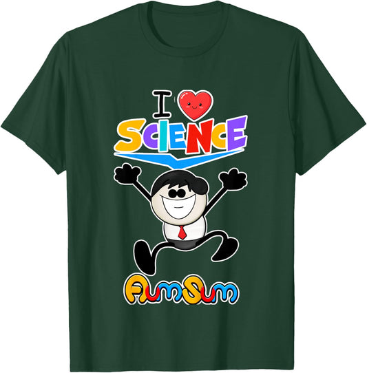 Kids AumSum: I Love Science T-Shirt - T-Shirt | Forest