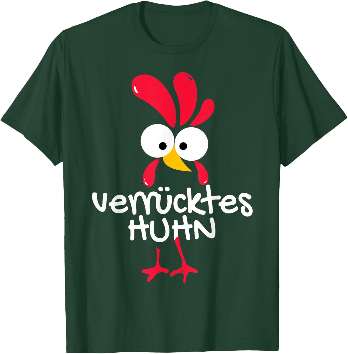 Carnival Costume Replacement Partner Funny Outfit Crazy Chicken T-Shirt - T-Shirt | Forest