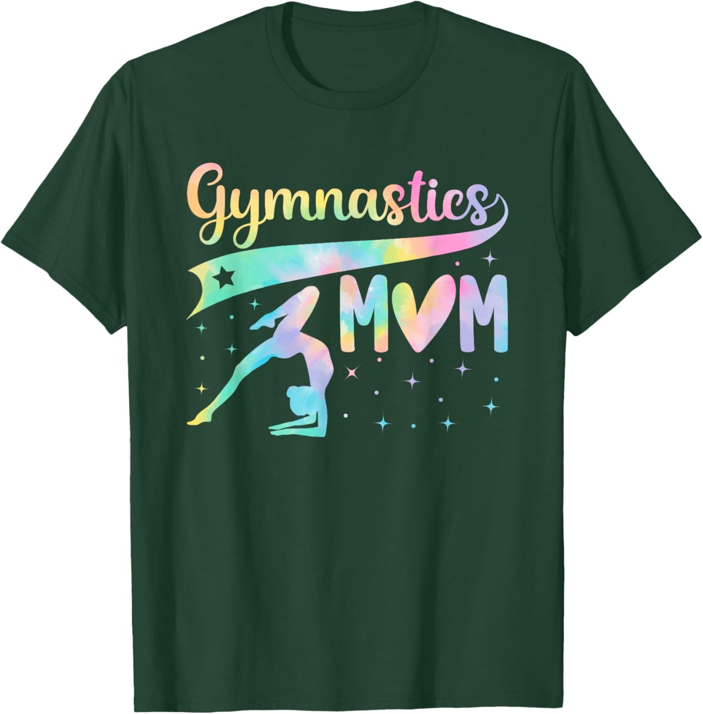 Gymnastics Mom Tie Dye Handstand Girls Women Gymnast T-Shirt - T-Shirt | Forest