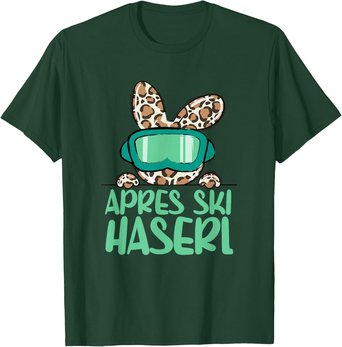 apreski Haserl, Skier Apresskiparty Leoprint T-Shirt - T-Shirt | Forest