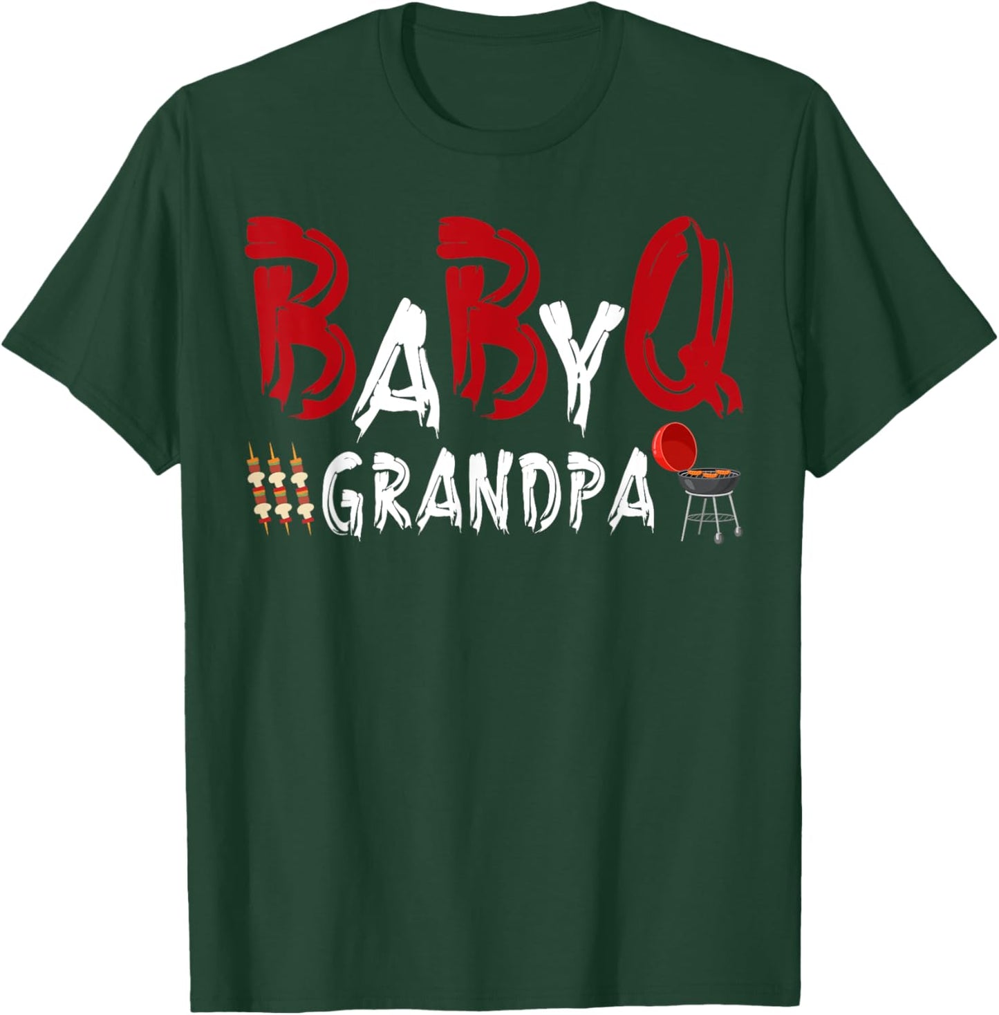 Grandpa Baby BBQ Shower Themed Family Matching Barbecue T-Shirt - T-Shirt | Forest