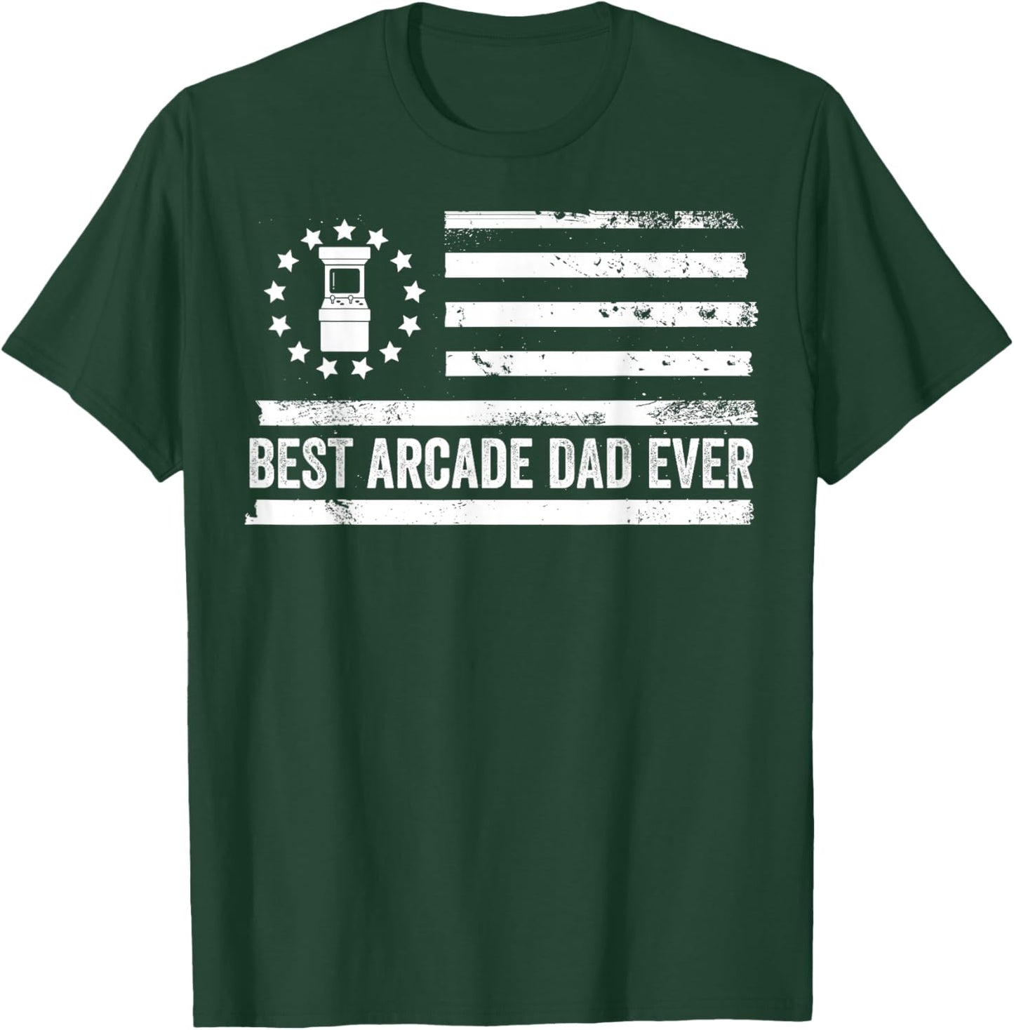 Arcade Video Games Retro US American Flag 80s 90s Patriotic T-Shirt - T-Shirt | Forest