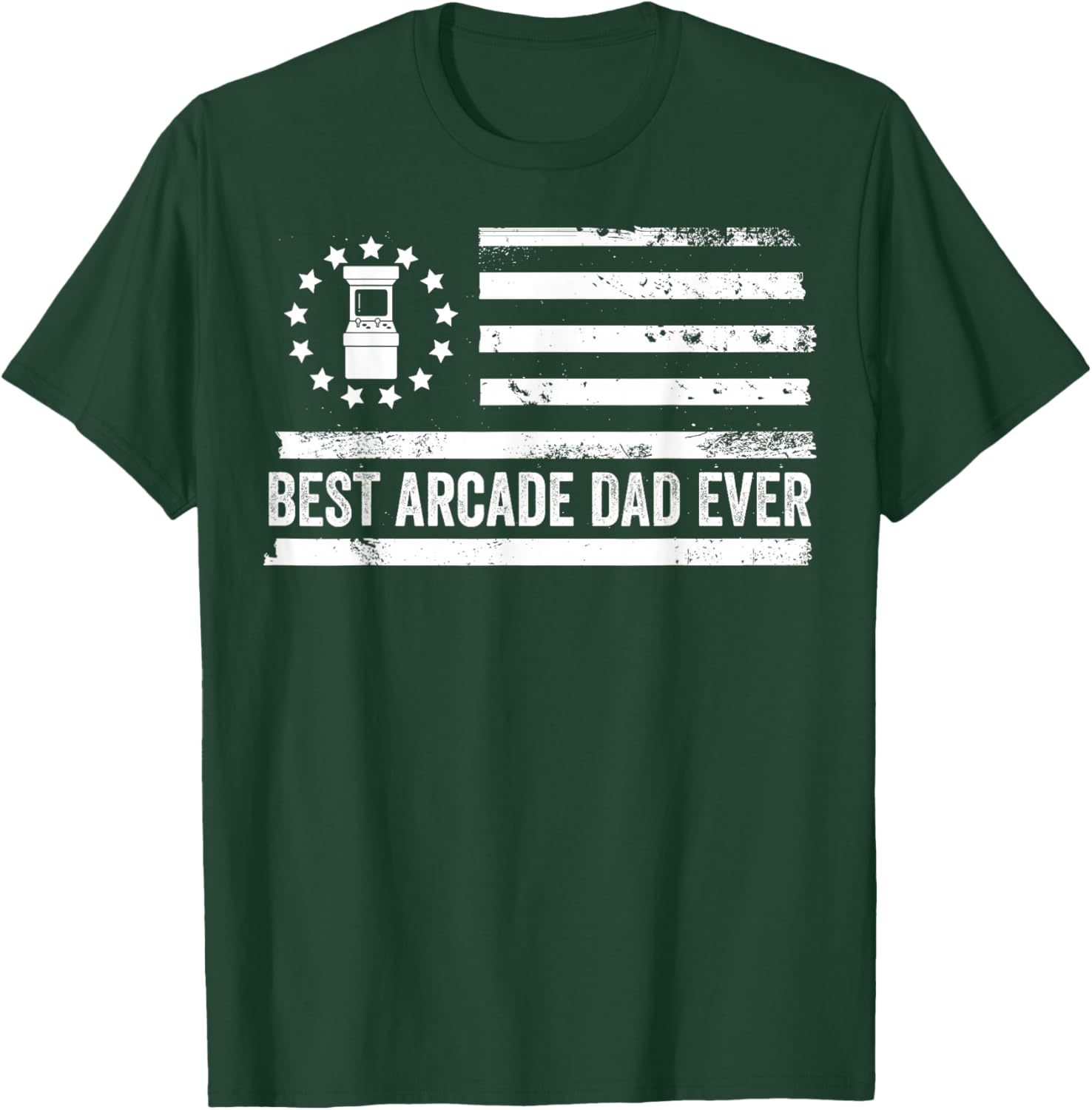 Arcade Video Games Retro US American Flag 80s 90s Patriotic T-Shirt - T-Shirt | Forest