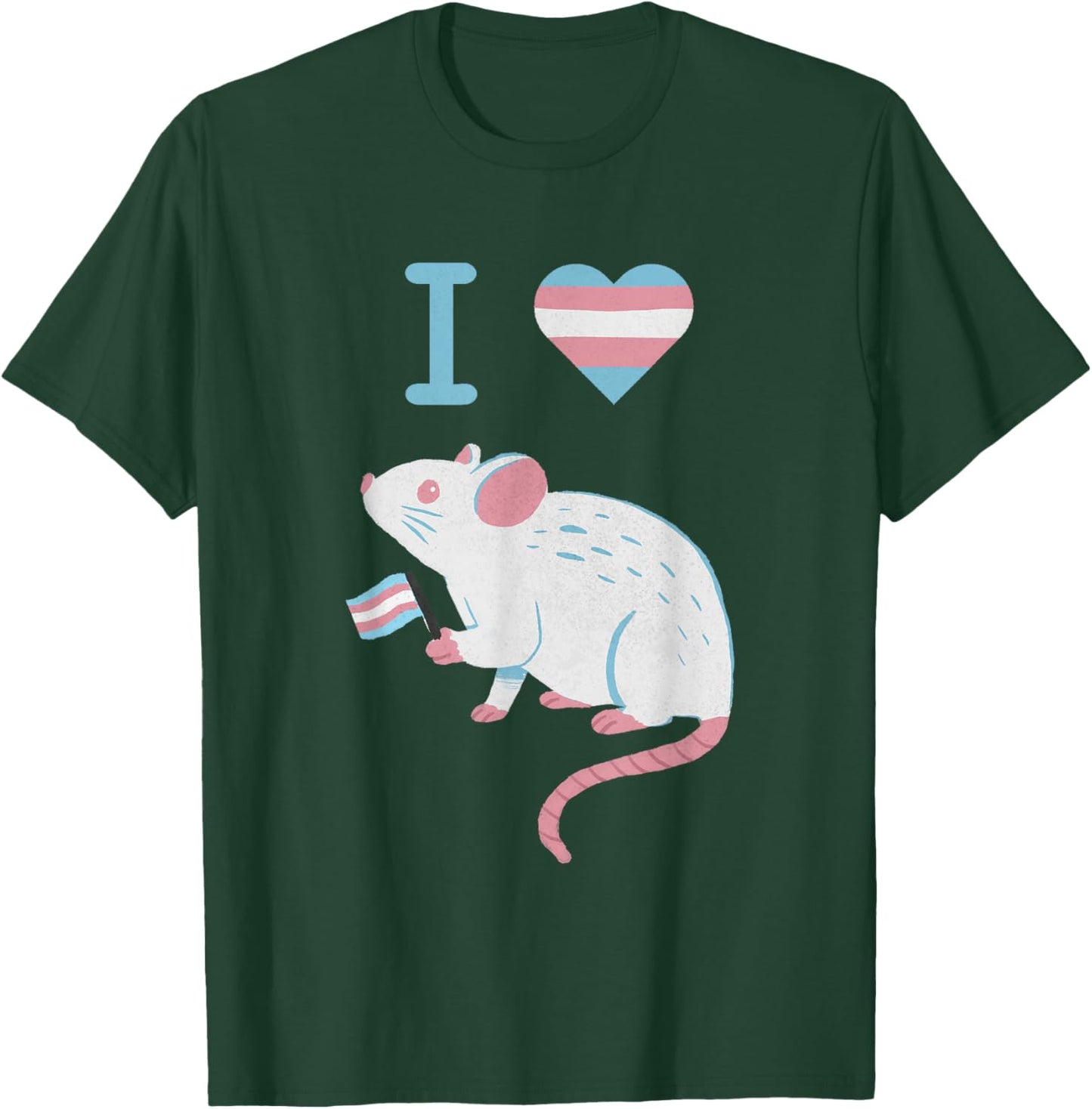 I Love Trans Mice Mouse Political Funny Cute Meme T-Shirt - T-Shirt | Forest