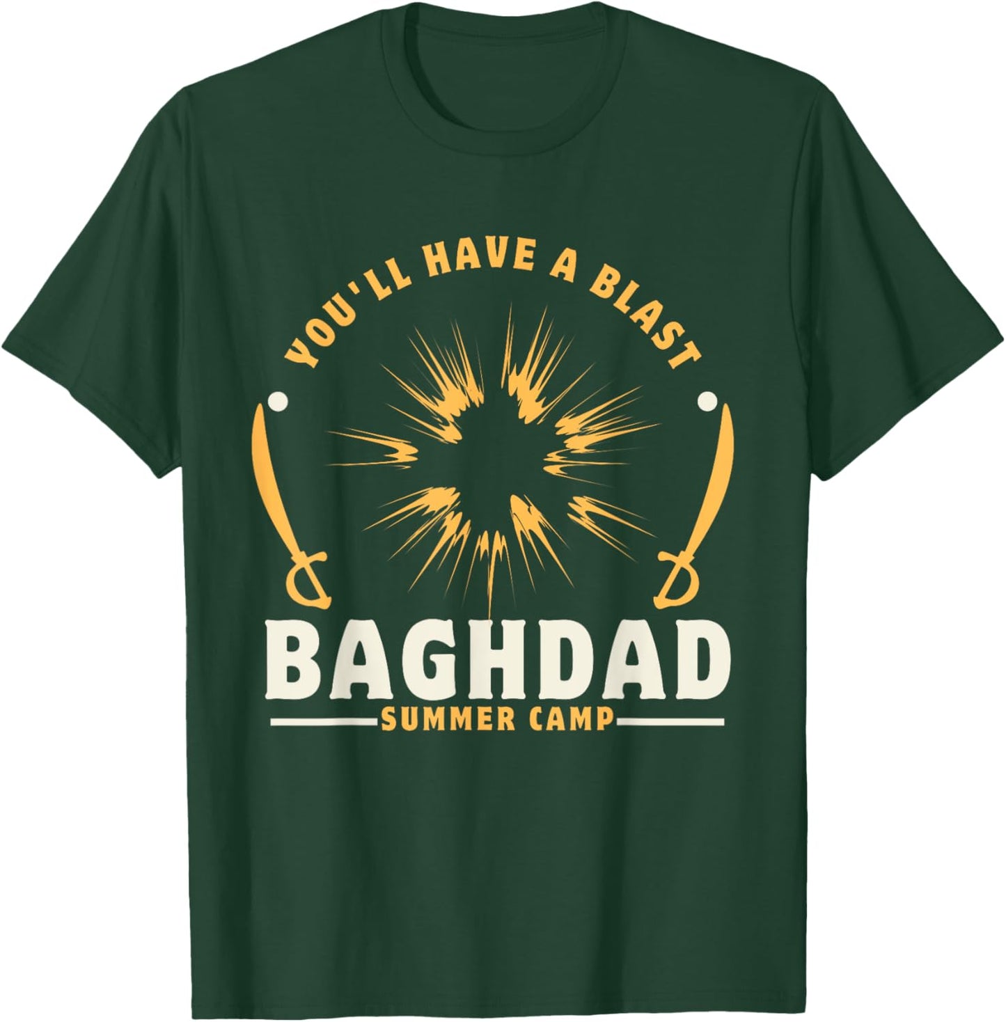 Baghdad Summer Camp USA Veterans Iraq War Military T-Shirt - T-Shirt | Forest