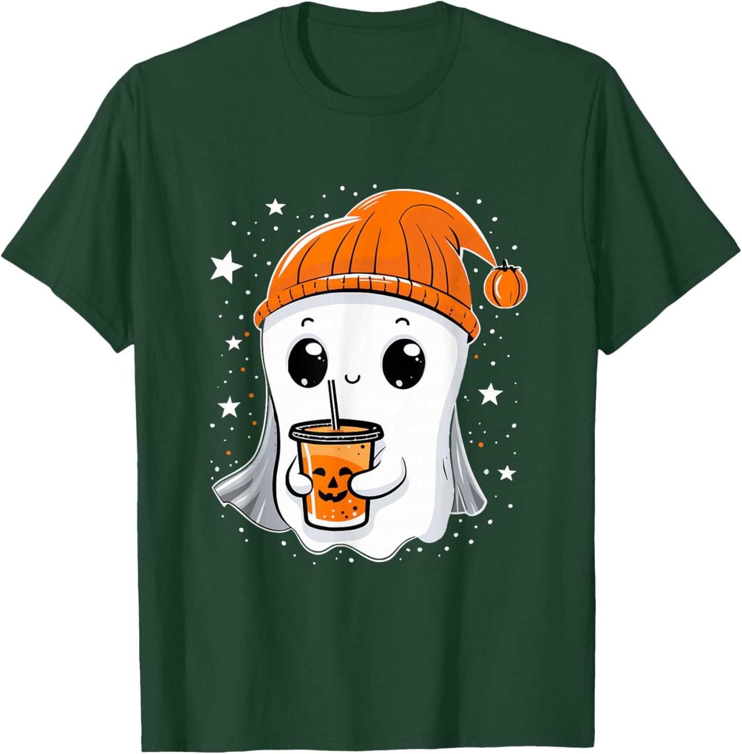 Halloween for Girls, Kids, Toddler & Women Cute Fall Ghost T-Shirt - T-Shirt | Forest