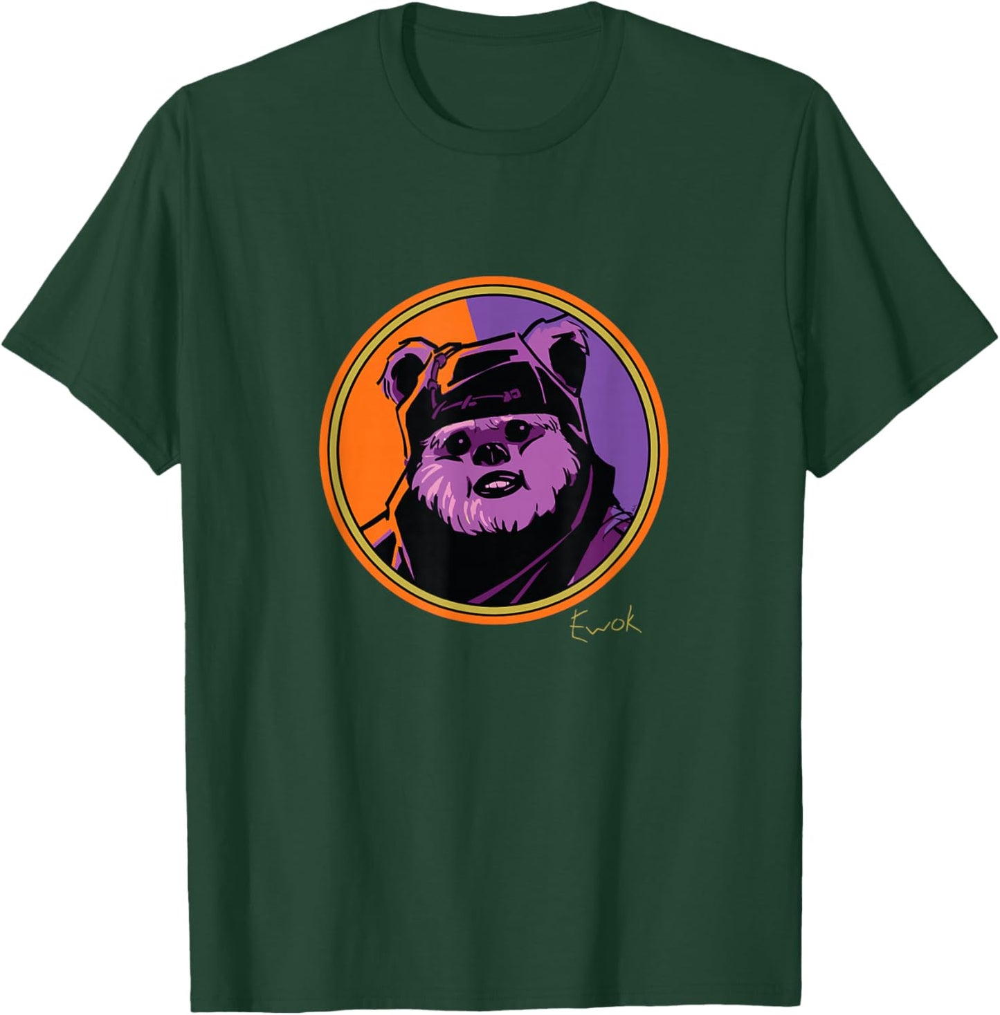 Star Wars Ewok Wicket Classic Character Matching 2-Sided T-Shirt - T-Shirt | Forest