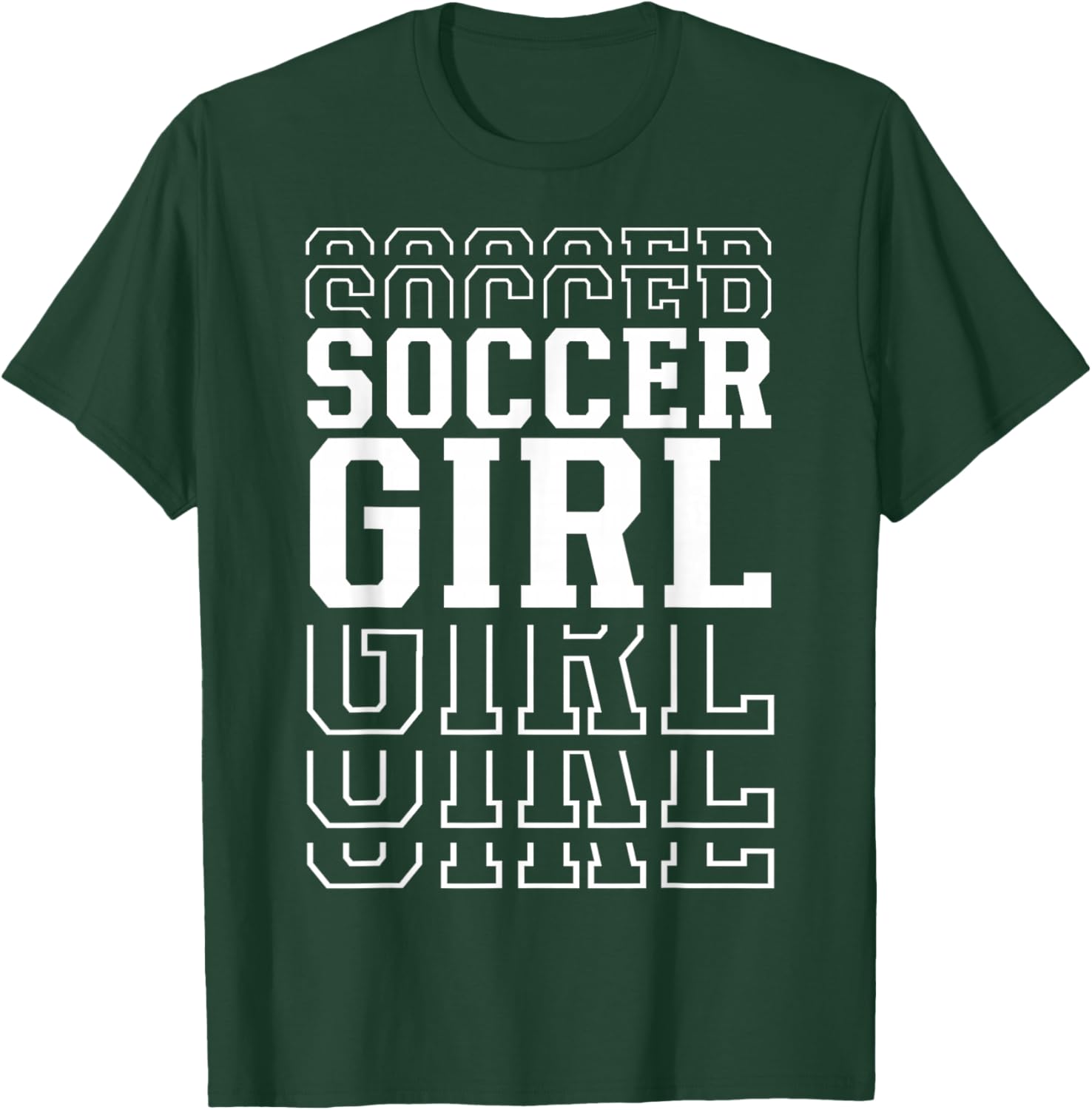 Soccer Girl Funny Layered Text Daughter Youth Kids T-Shirt - T-Shirt | Forest