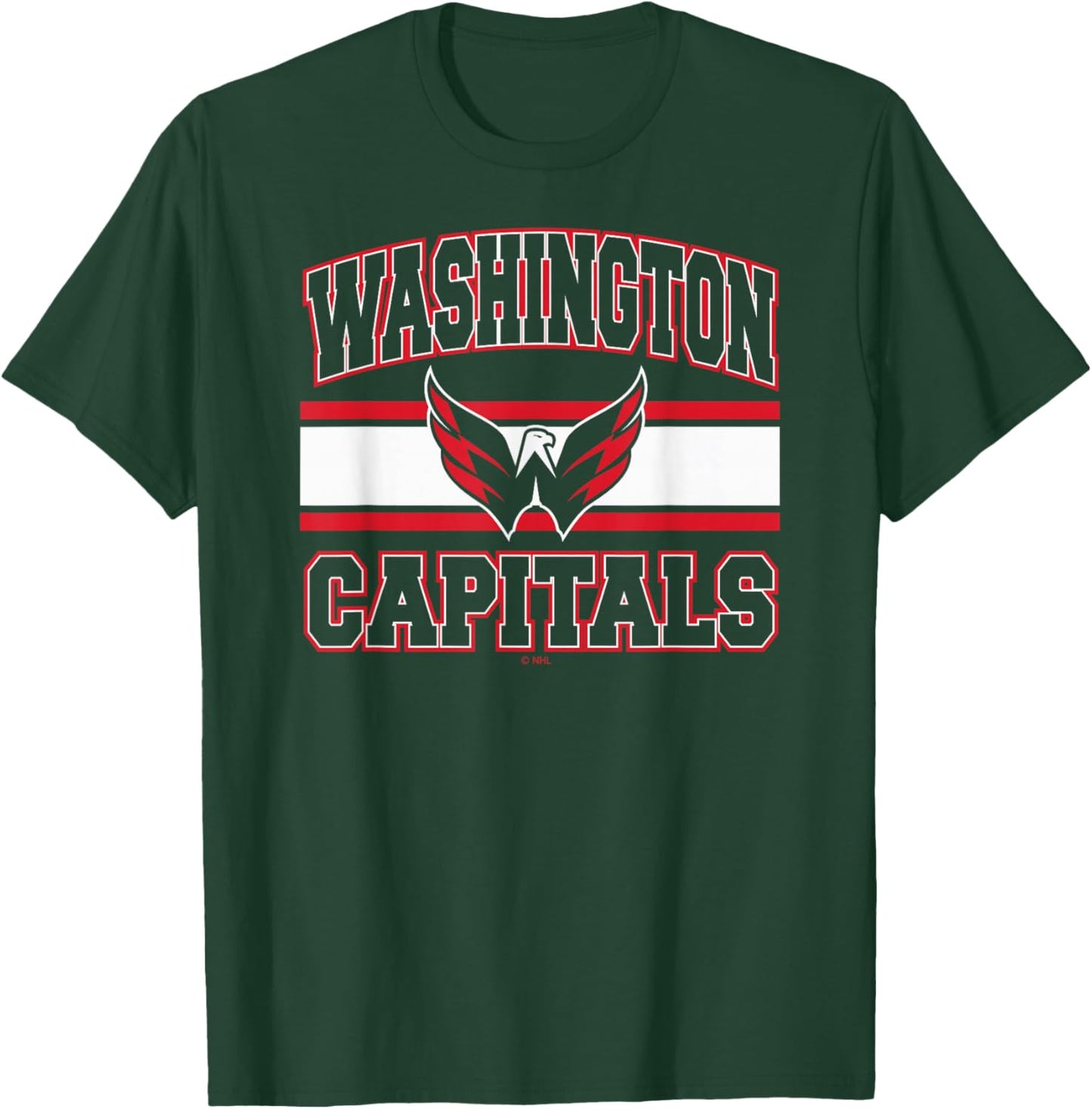 Washington Capitals Stripe Navy Officially Licensed T-Shirt - T-Shirt | Forest