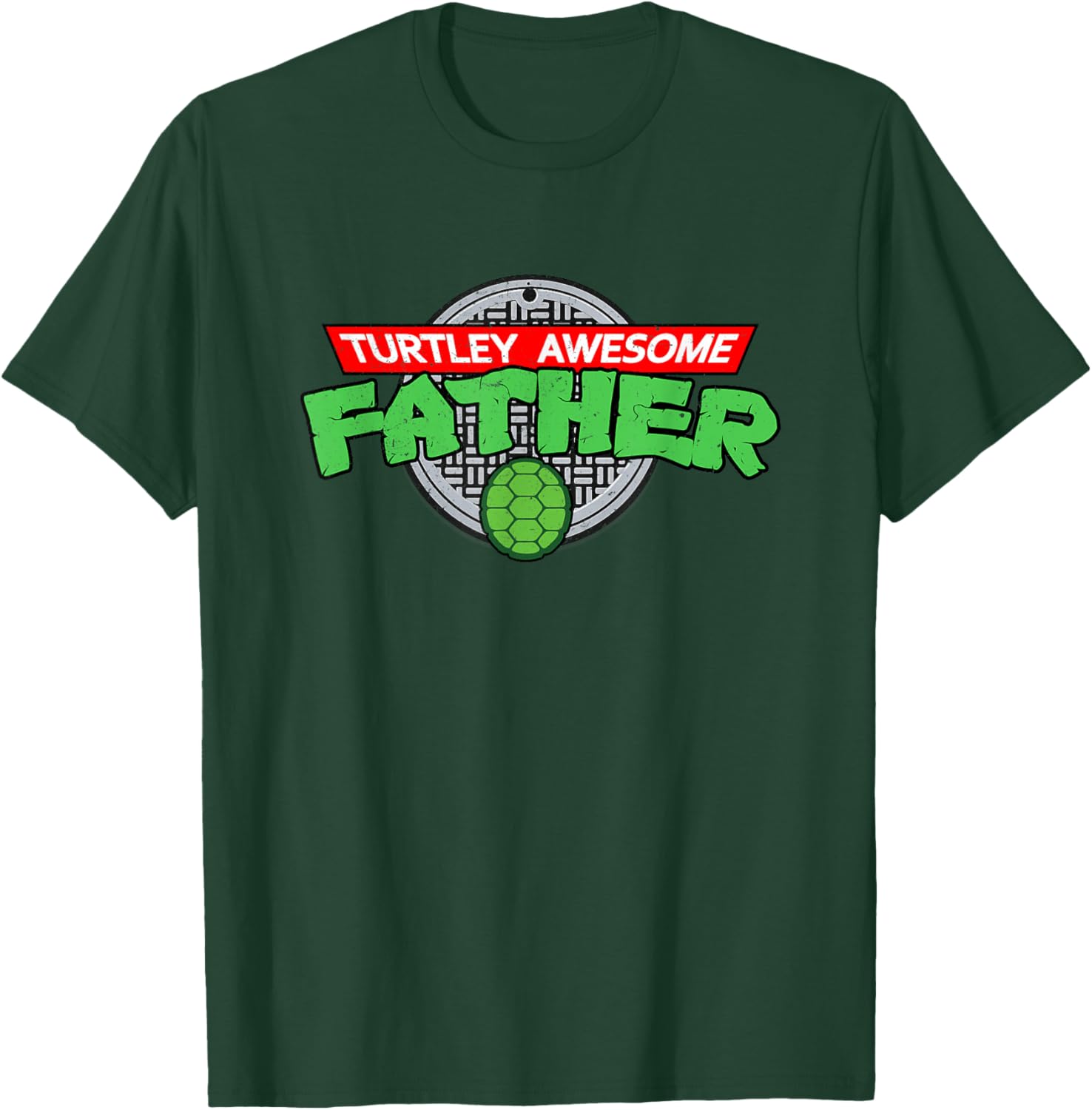 Turtley Awesome Father - Totally Cartoon Ninja Father's Day T-Shirt - T-Shirt | Forest