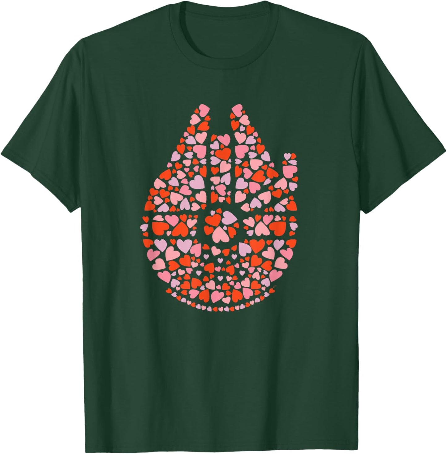 Star Wars Valentine’s Day Millennium Falcon Love Hearts T-Shirt - T-Shirt | Forest