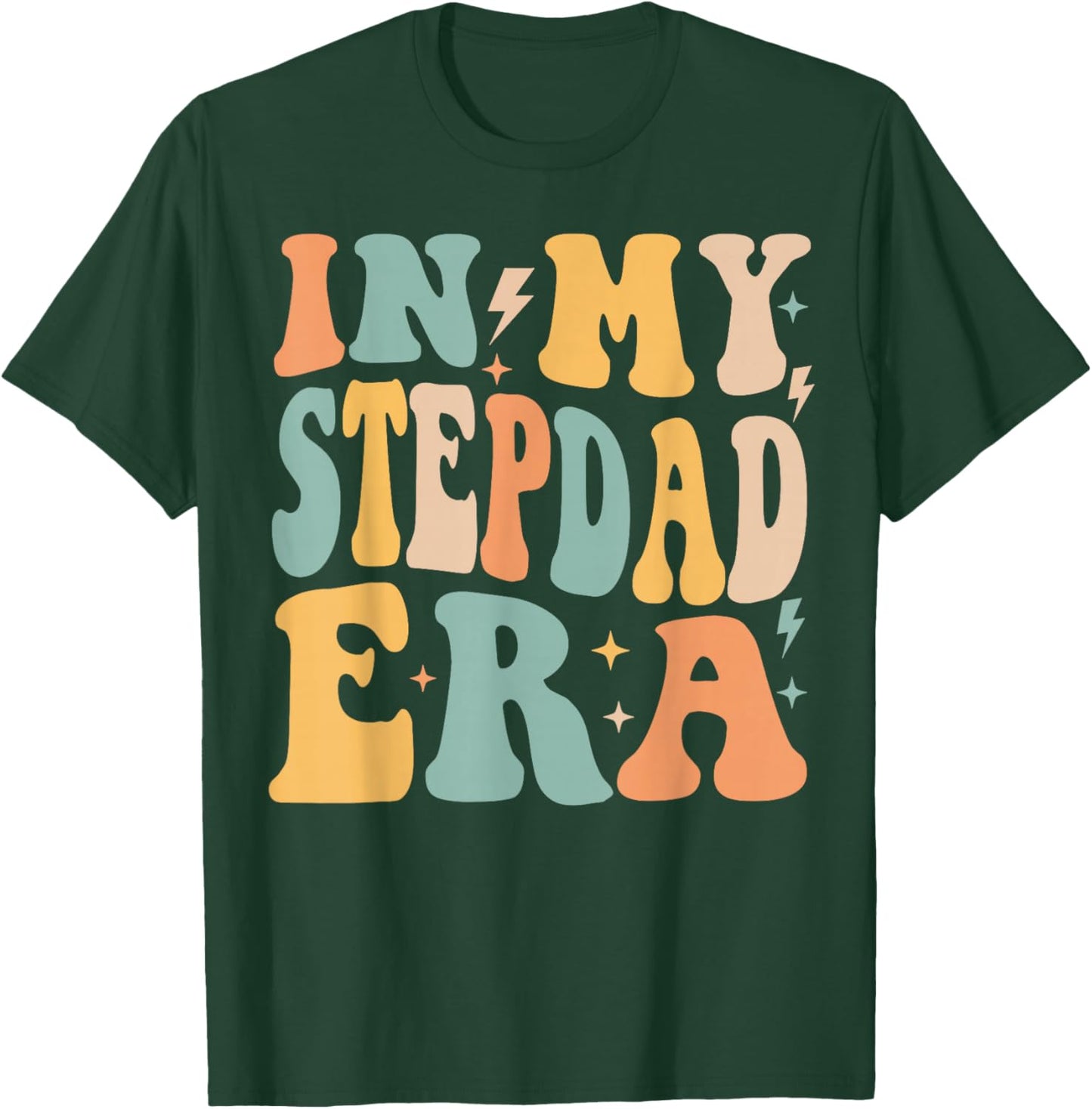 Retro Groovy In My Stepdad Era Father's Day T-Shirt - T-Shirt | Forest