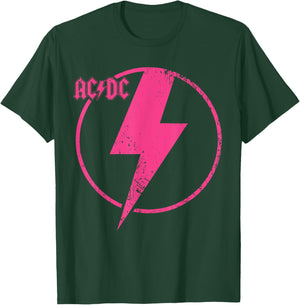 Offiziell AC/DC Pink Distressed Logo ACDC T-Shirt - T-Shirt | Forest
