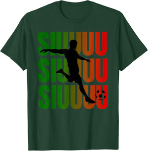 Siuuu Funny Soccer Football Boys Men Women Soccer Player T-Shirt - T-Shirt | Forest