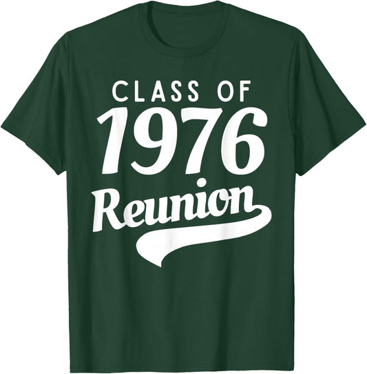 Retro Class of 1976 Reunion 50 Year High School Alumni Party T-Shirt - T-Shirt | Forest