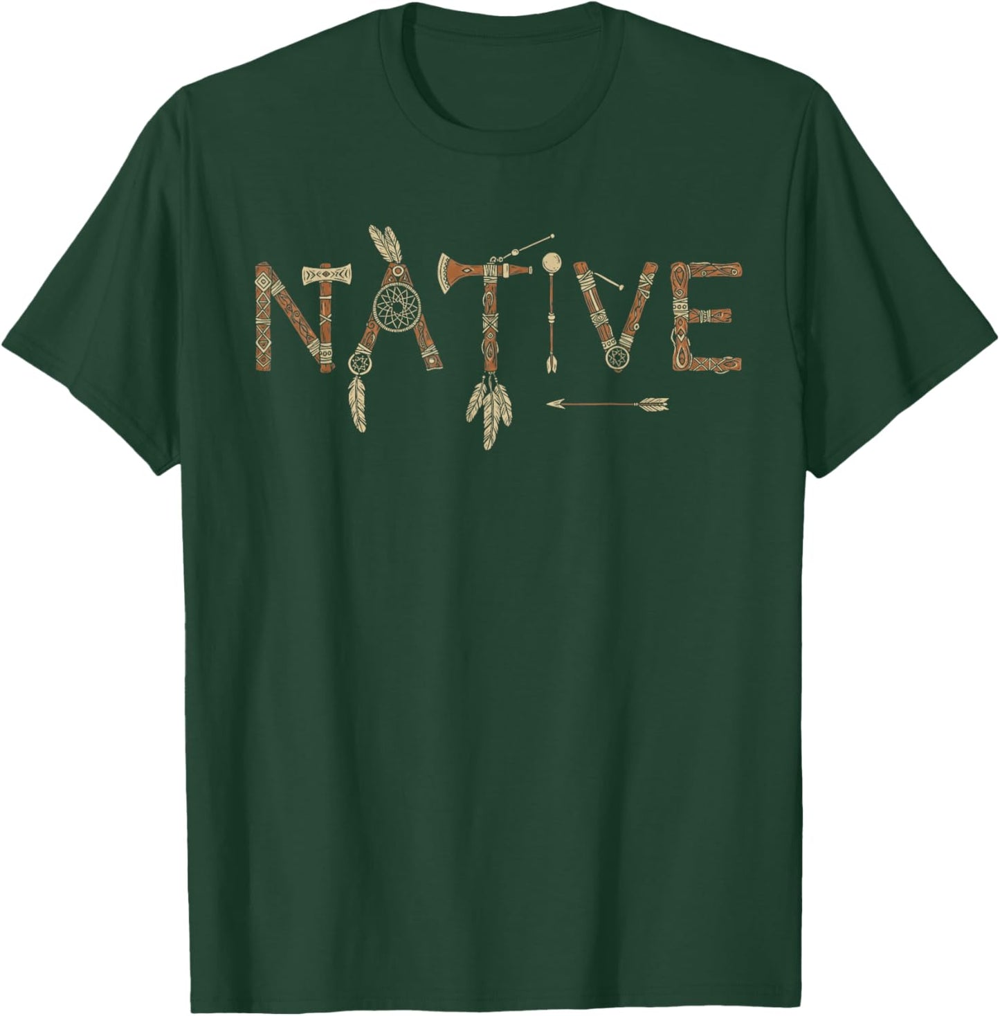 Native Indian American Day Pride Indigenous Native American T-Shirt - T-Shirt | Forest