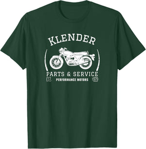 Klender Parts & Service Performance Motors Motorcycles T-Shirt - T-Shirt | Forest
