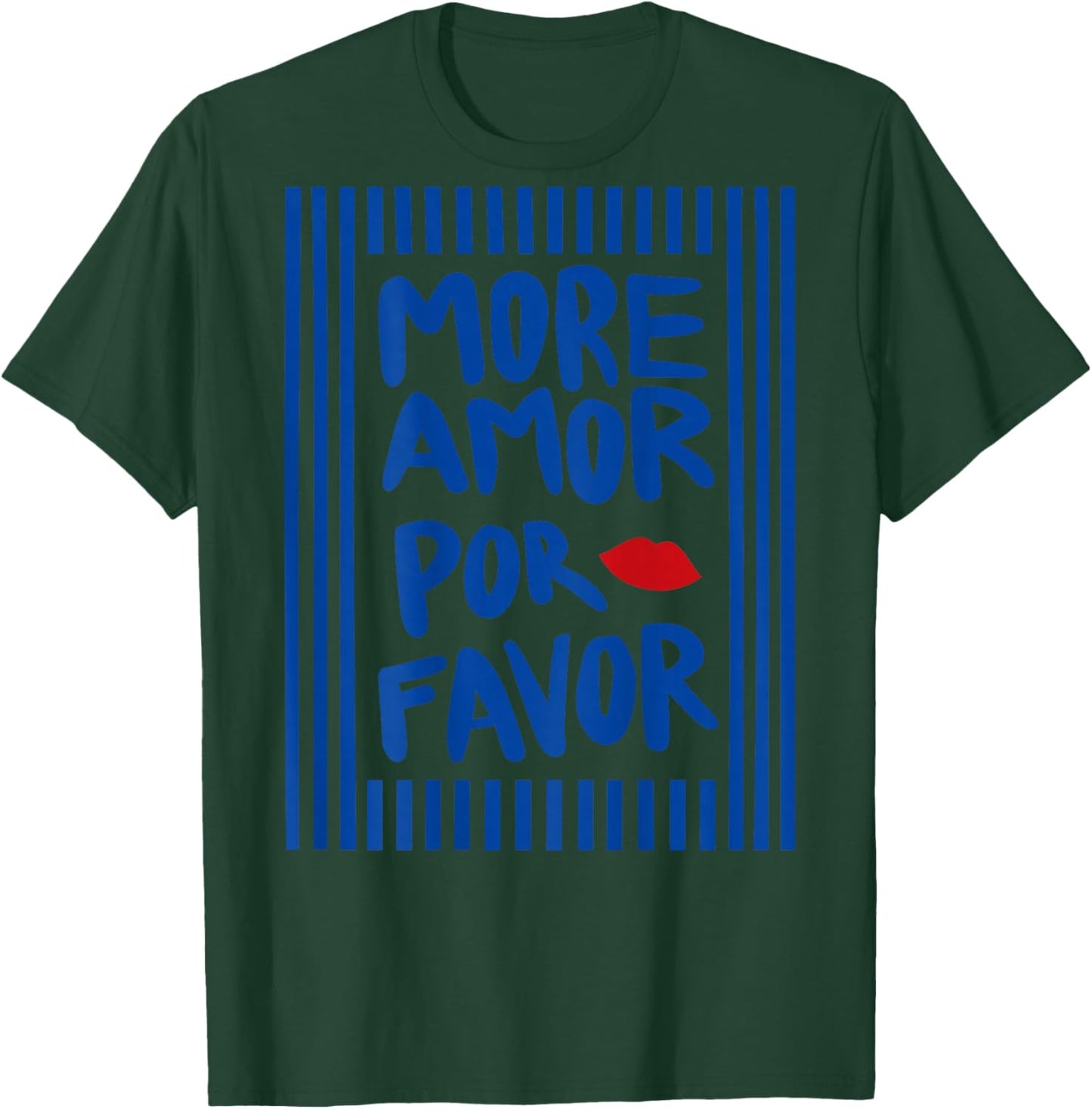 More Amor POR Favor X Kiss - More Love Selflove Backprint T-Shirt - T-Shirt | Forest