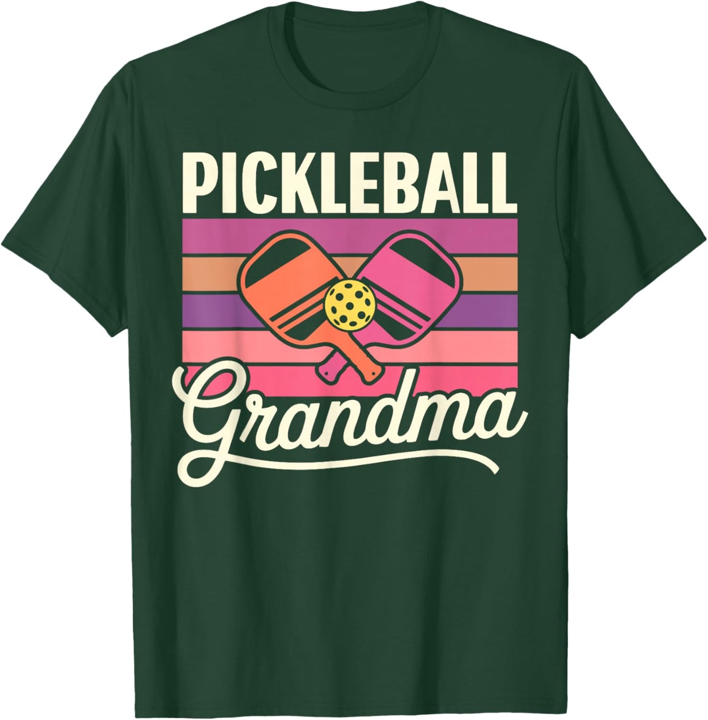 Proud Pickleball Grandma Grandmother T-Shirt - T-Shirt | Forest