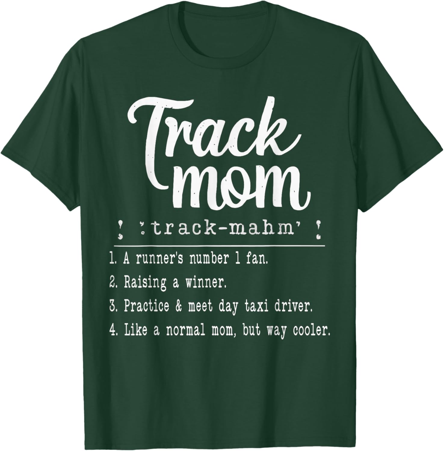 Track And Field Mom Athlete Runner Mothers Day T-Shirt - T-Shirt | Forest