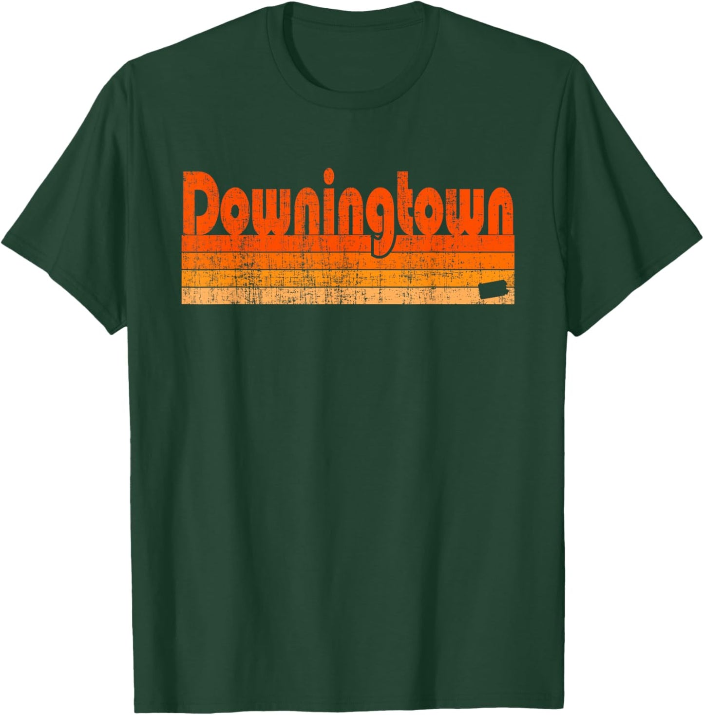 Downingtown, Pennsylvania Retro 80s Style T-Shirt - T-Shirt | Forest
