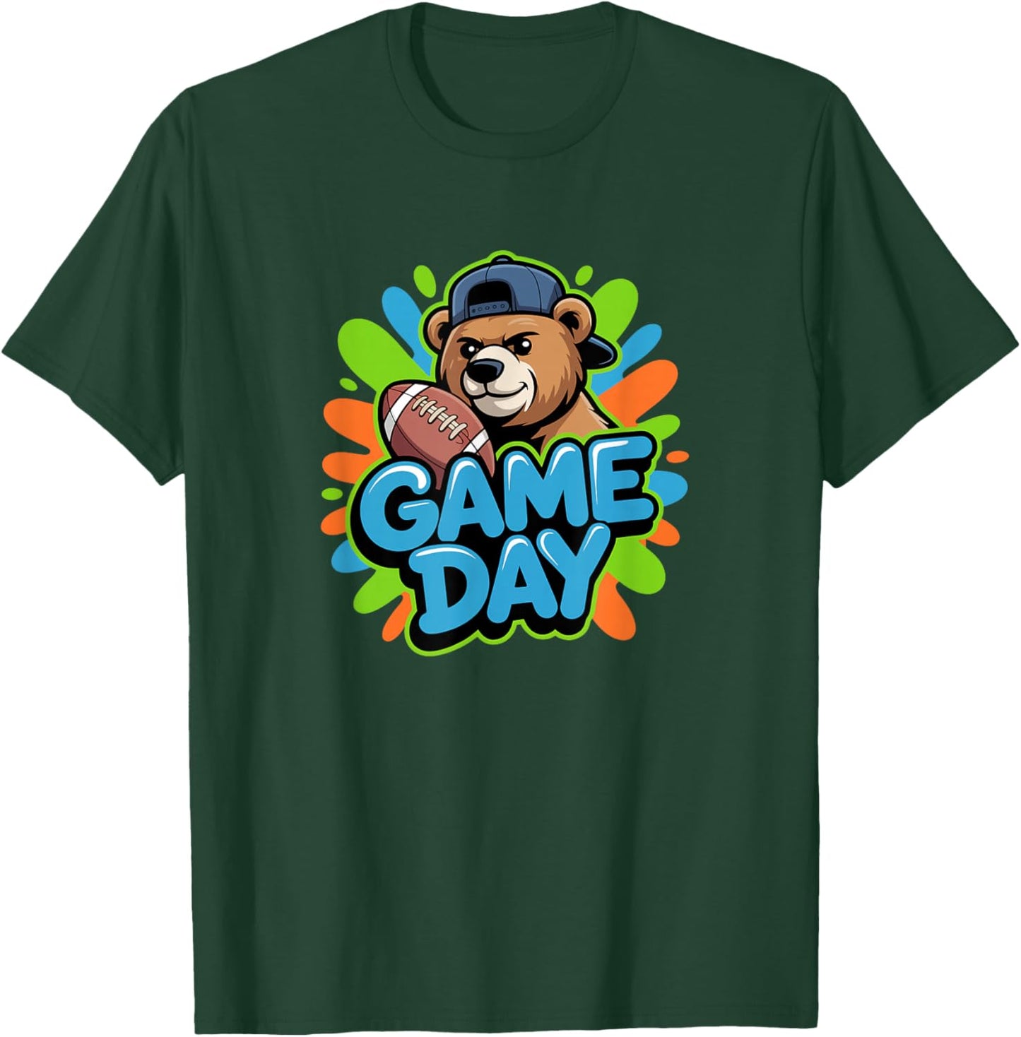 Funny Bear Game Day T-Shirt - T-Shirt | Forest