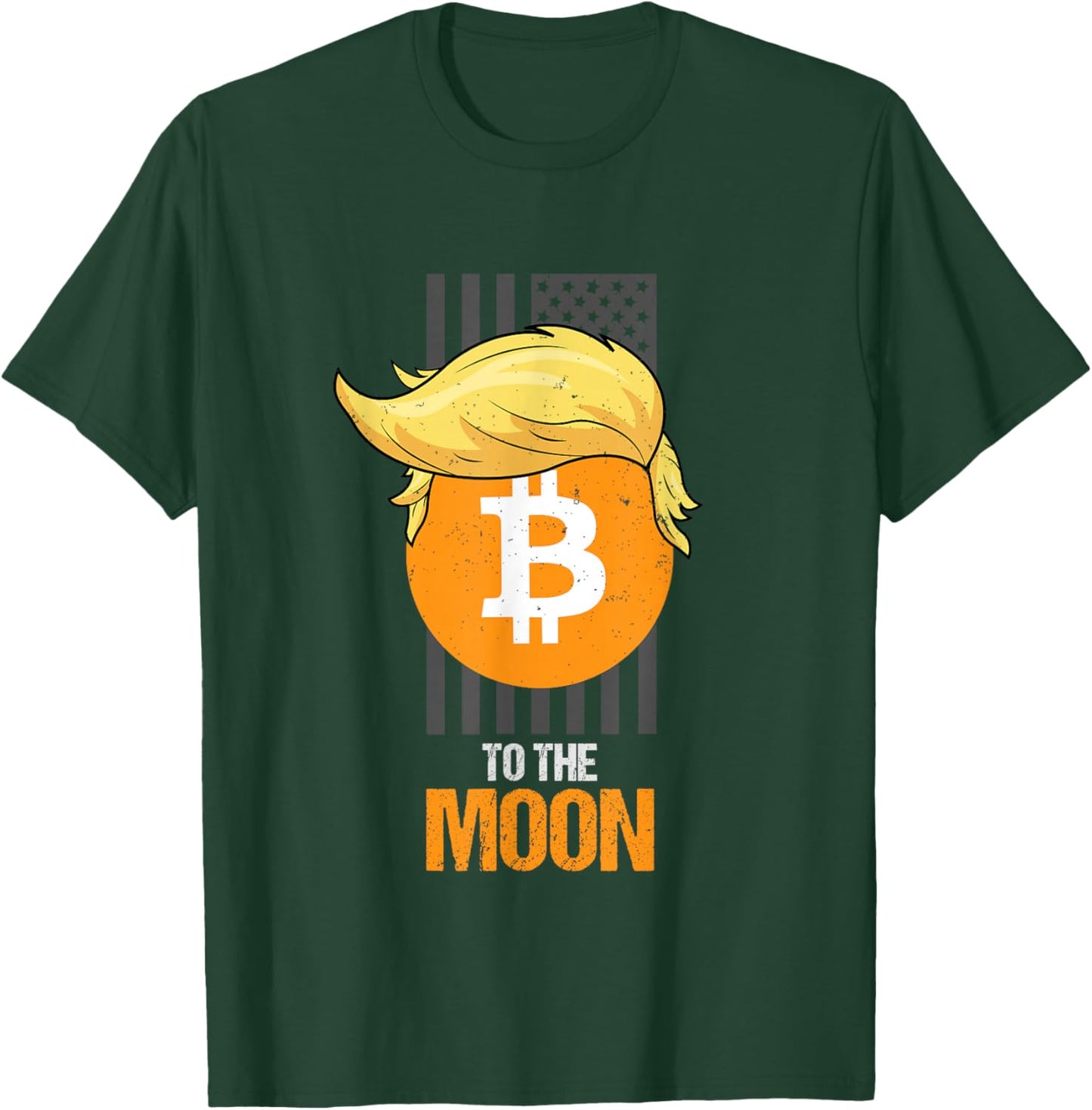 To The Moon Bitcoin Hodler American Patrotism Funny T-Shirt - T-Shirt | Forest