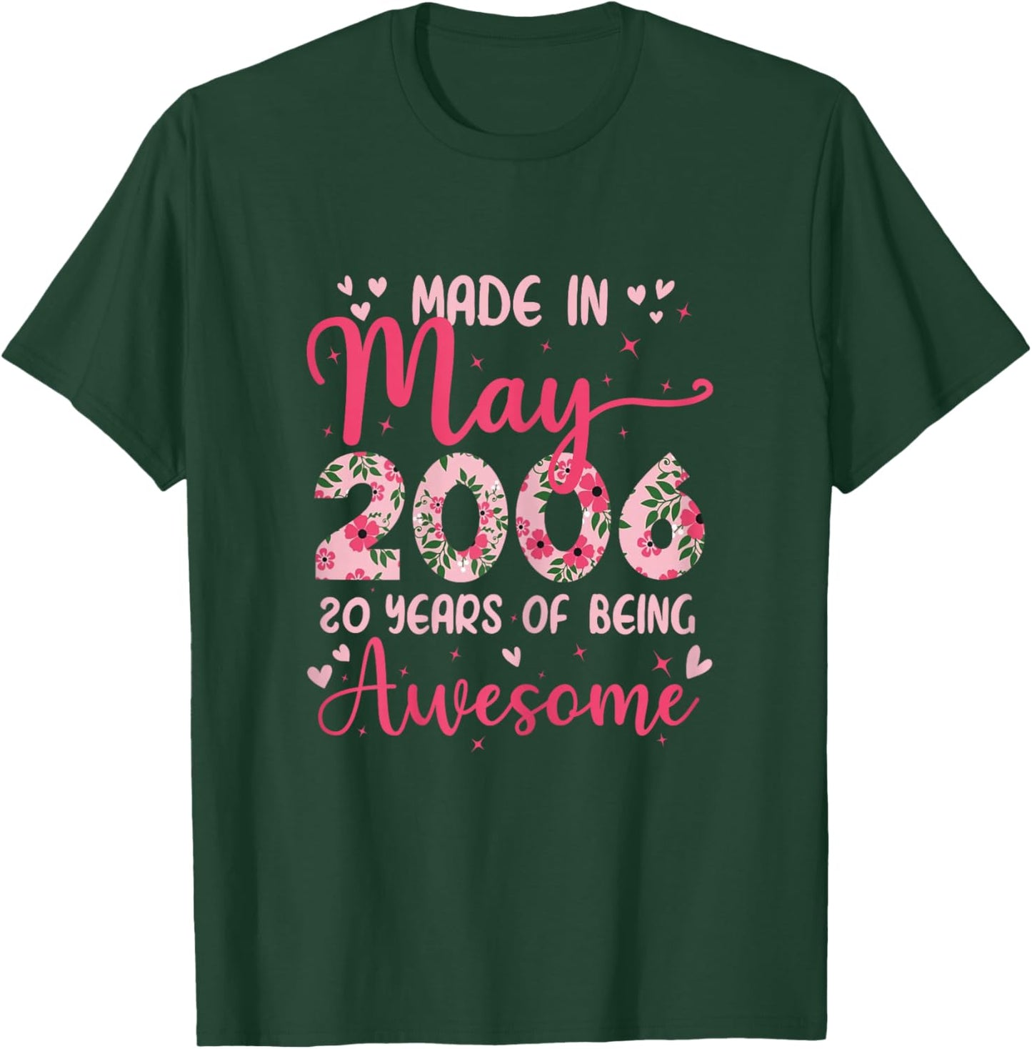 Mai 2006 Cool Cadeau Anniversaire 20 Ans pour Filles T-Shirt - T-Shirt | Forest