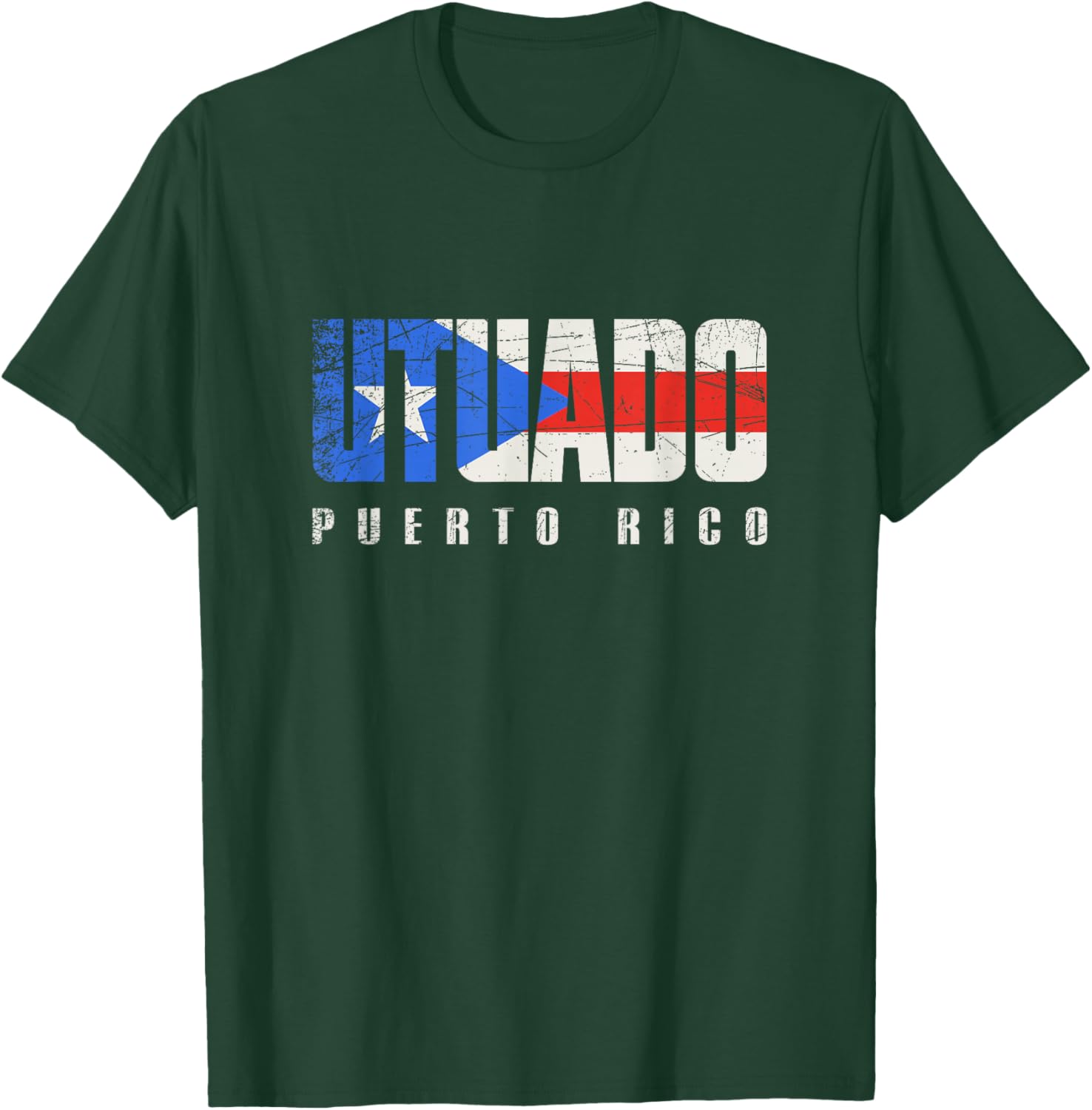 Puerto Rican flag Utuado Puerto Rico T-Shirt - T-Shirt | Forest