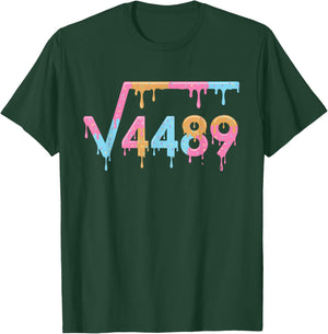 6 7 Meme Square Root 4489 Math Teacher Six Seven Solve 67 T-Shirt - T-Shirt | Forest