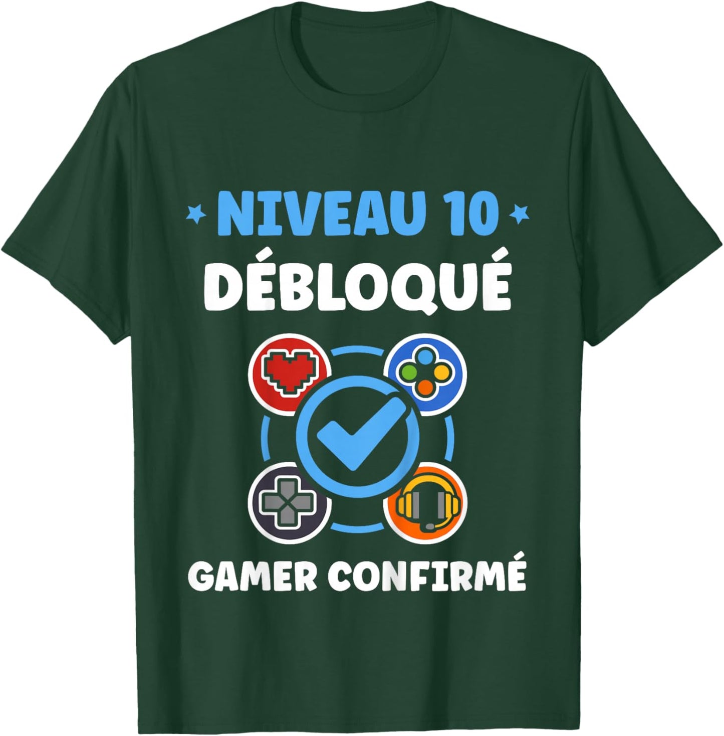 Enfant Gamer Niveau 10 Ans Geek Humour Anniversaire 10 Ans T-Shirt - T-Shirt | Forest