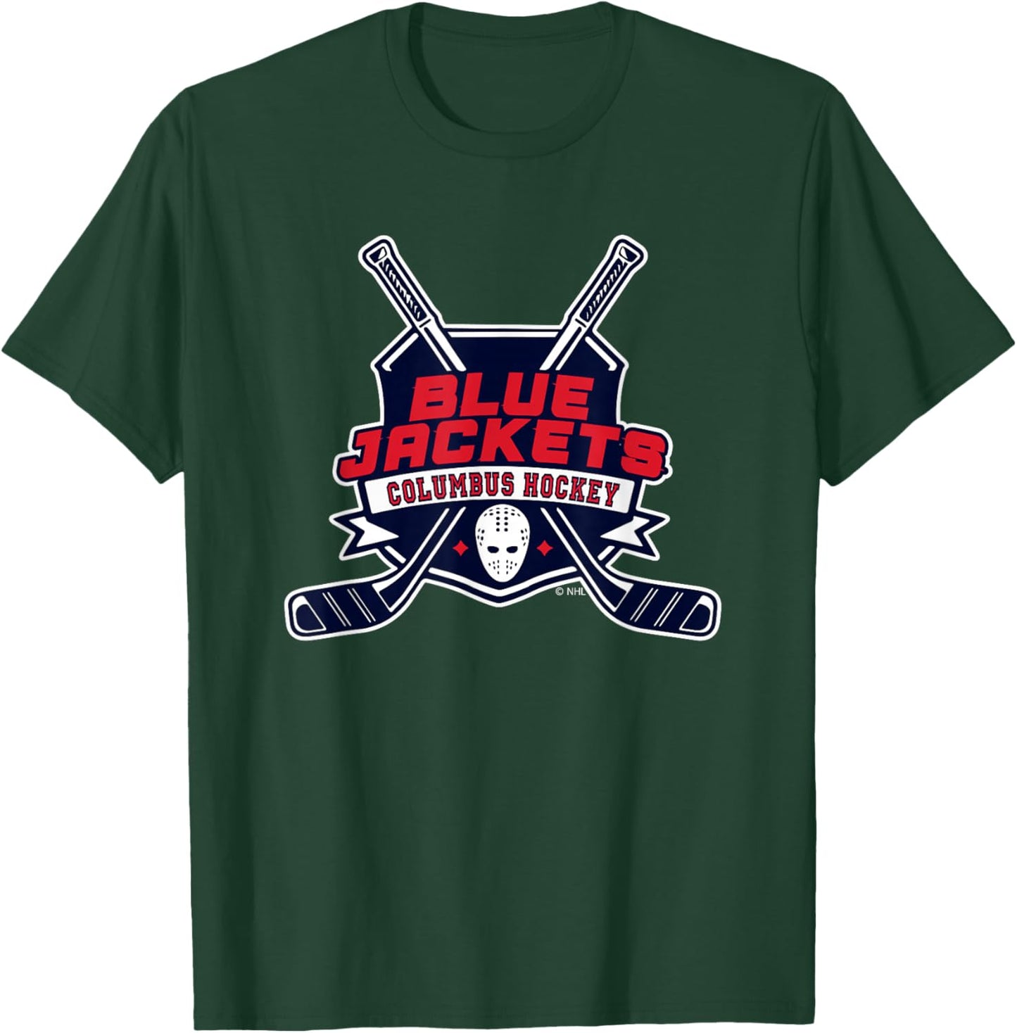 Columbus Blue Jackets Hockey Sticks Black Licensed T-Shirt - T-Shirt | Forest
