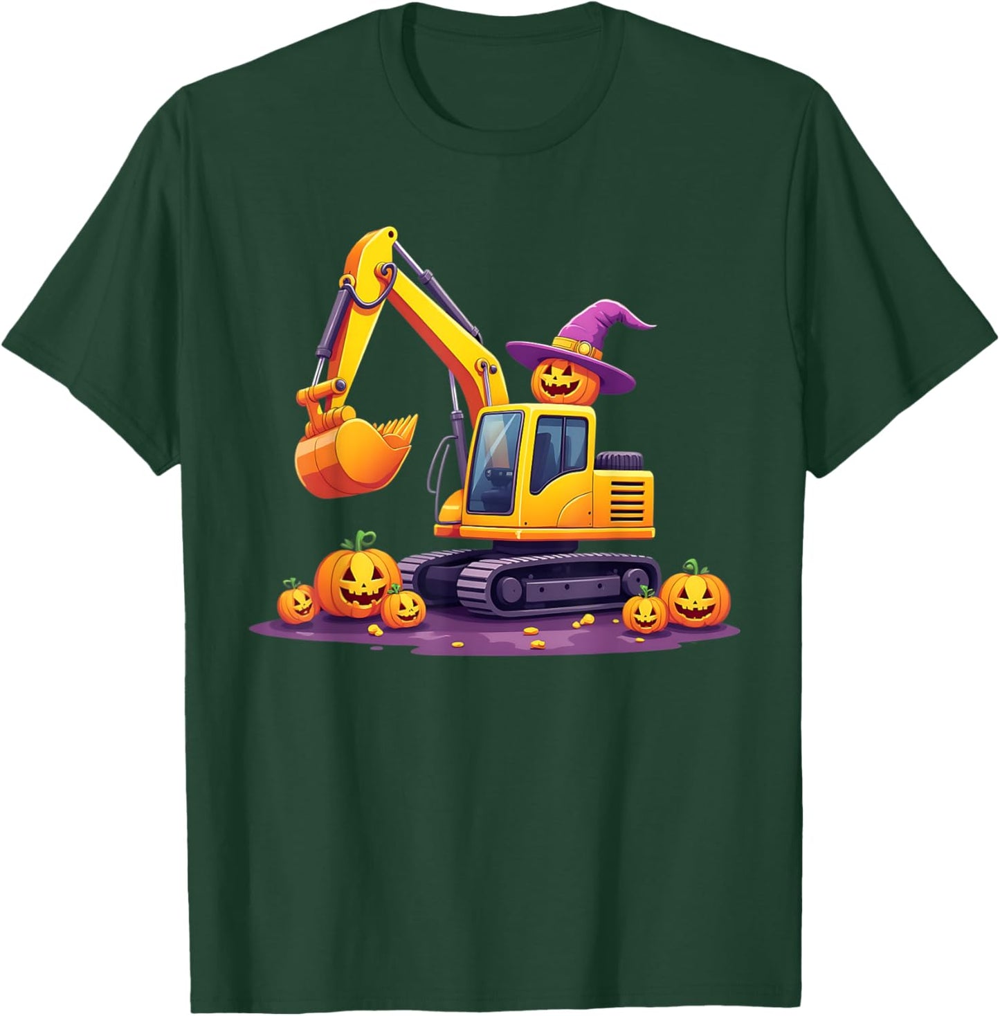 Spooky Construction Trucks Halloween Costume Toddler Boys T-Shirt - T-Shirt | Forest