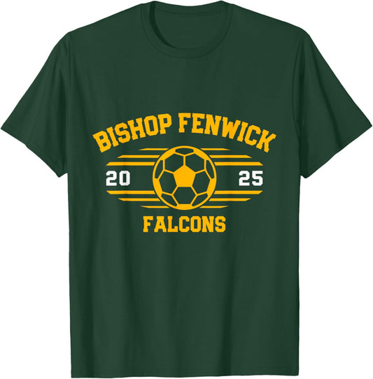 Bishop Fenwick Falcons Soccer Ball 2025 T-Shirt - T-Shirt | Forest