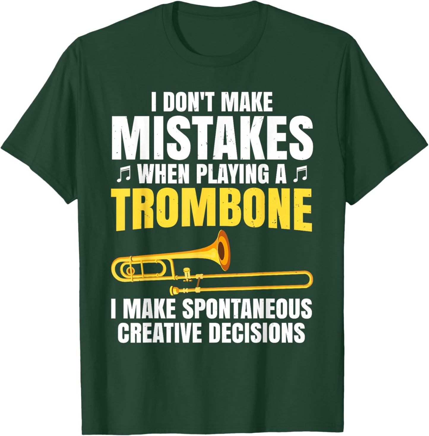 Funny Trombone Art Women Instrument Trombone Player T-Shirt - T-Shirt | Forest