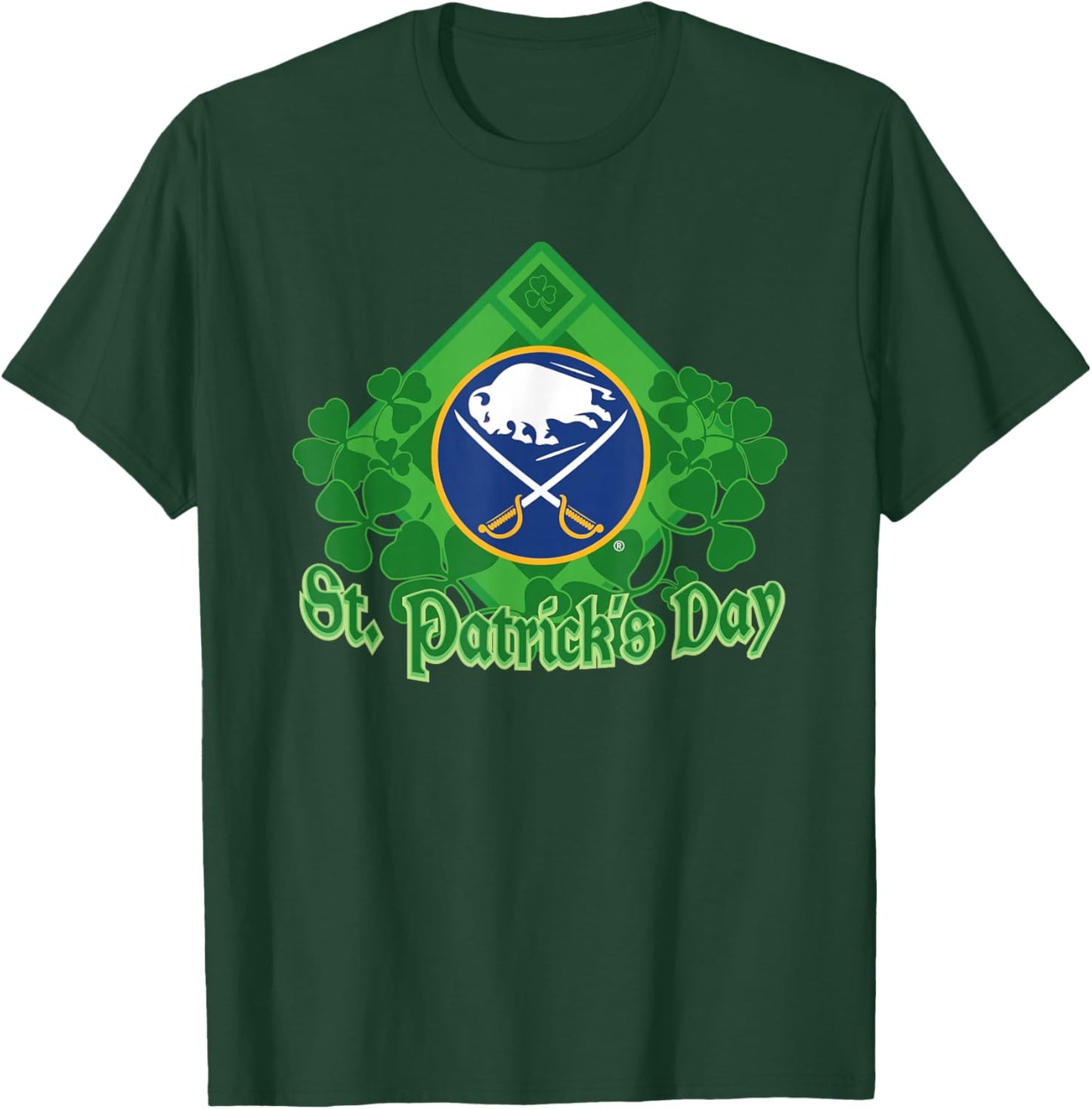 Buffalo Sabres St. Patrick's Day Black Officially Licensed T-Shirt - T-Shirt | Forest