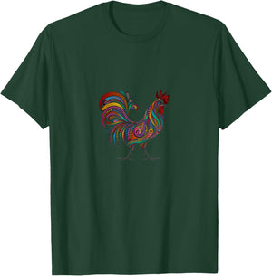 Colorful Rooster T-Shirt - T-Shirt | Forest