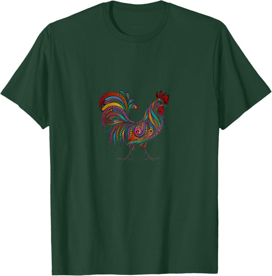 Colorful Rooster T-Shirt - T-Shirt | Forest