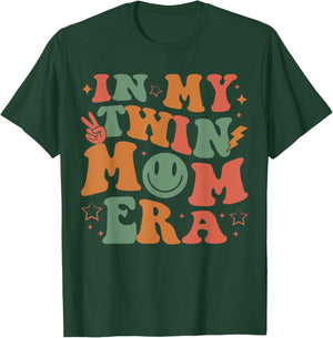 In My Twin Mom Era Baby Announcement New Mom Mother's Day T-Shirt - T-Shirt | Forest
