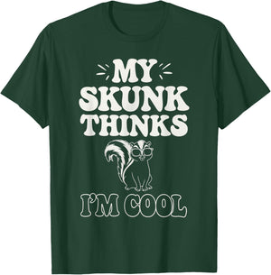 Skunk Thinks I'm Cool Skunk T-Shirt - T-Shirt | Forest