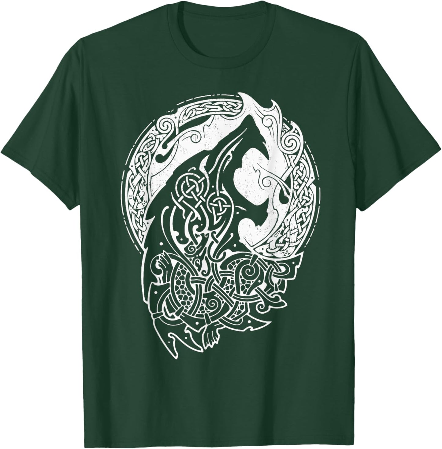 Wolf Celtic Proud Viking Warrior Nordic Mythology T-Shirt - T-Shirt | Forest