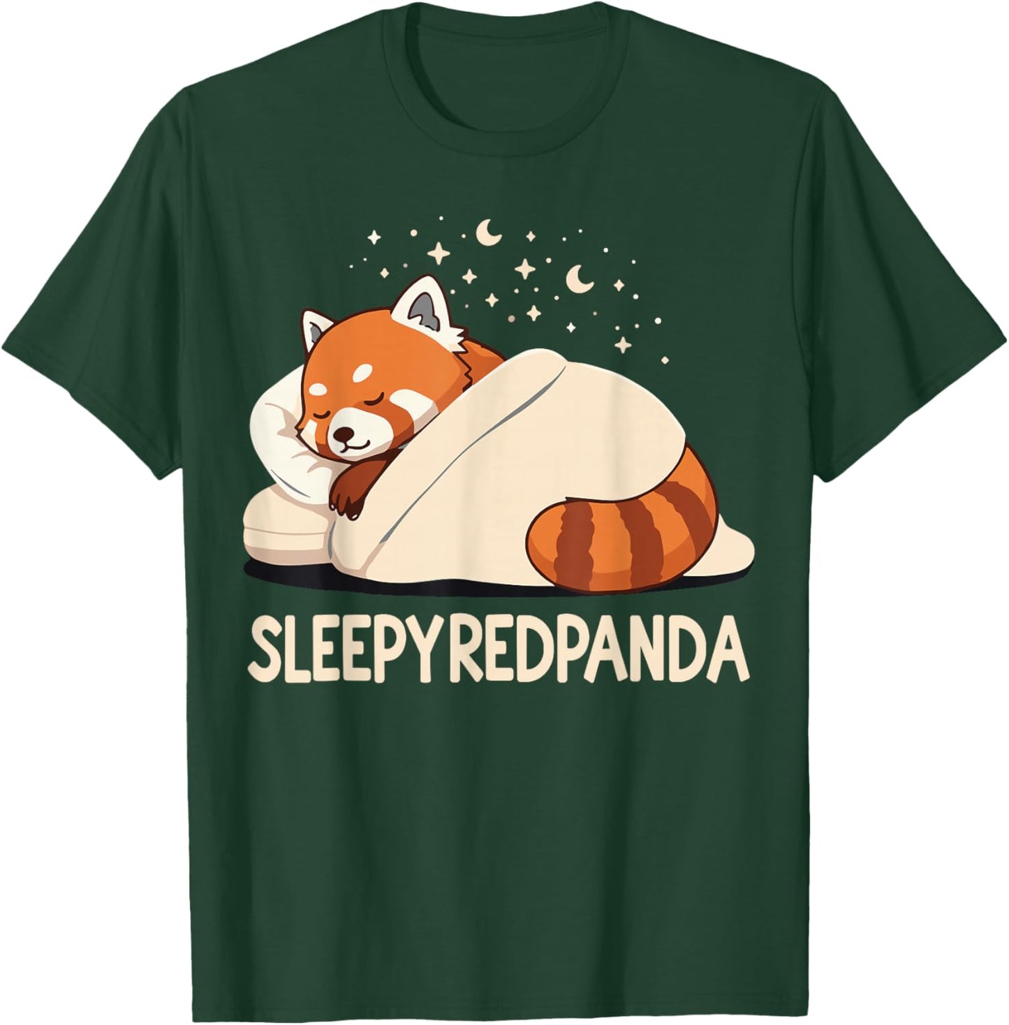Red Panda Sleep Pajamas T-Shirt - T-Shirt | Forest