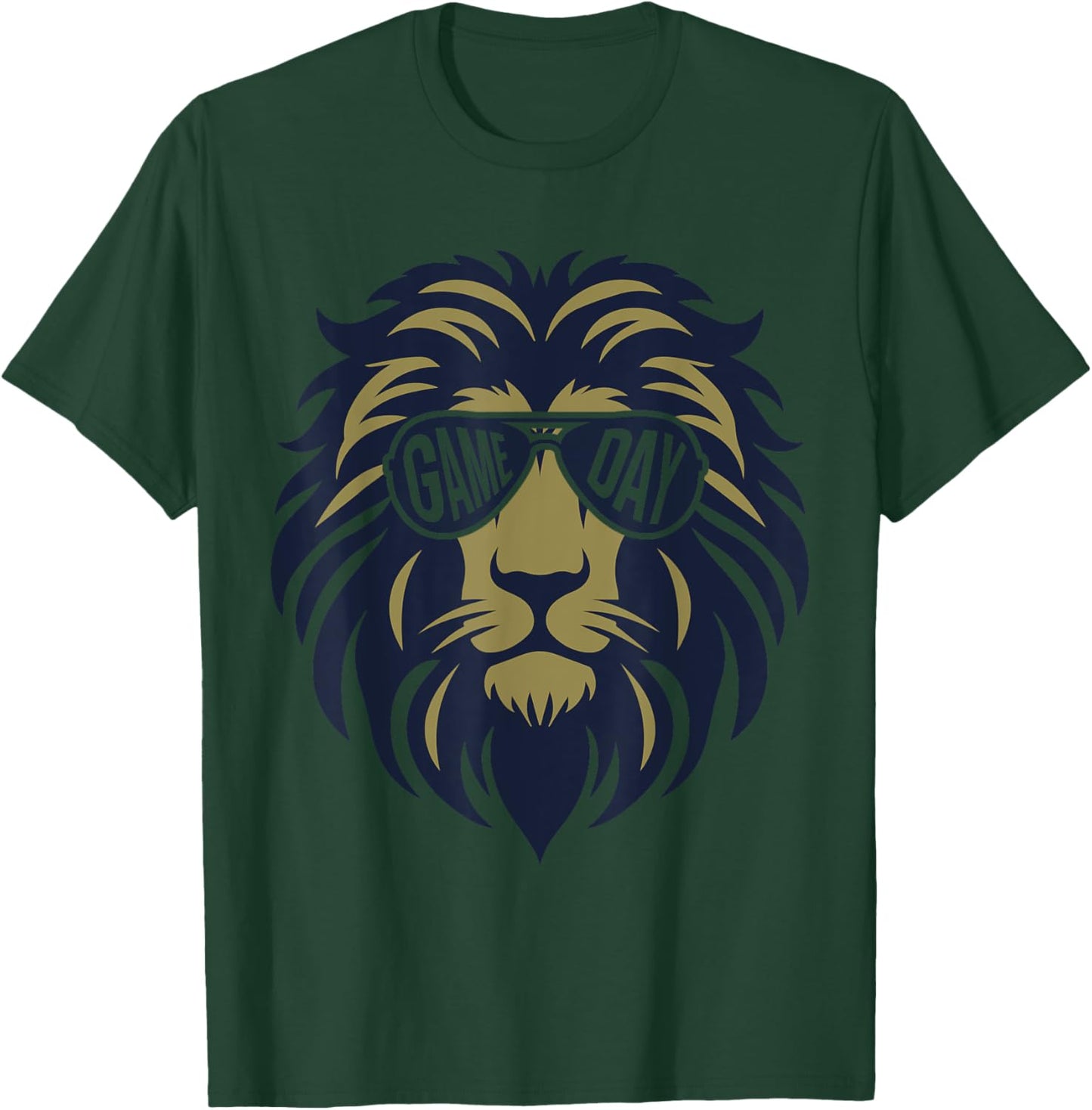 Football Game Day Lion Vintage T-Shirt - T-Shirt | Forest