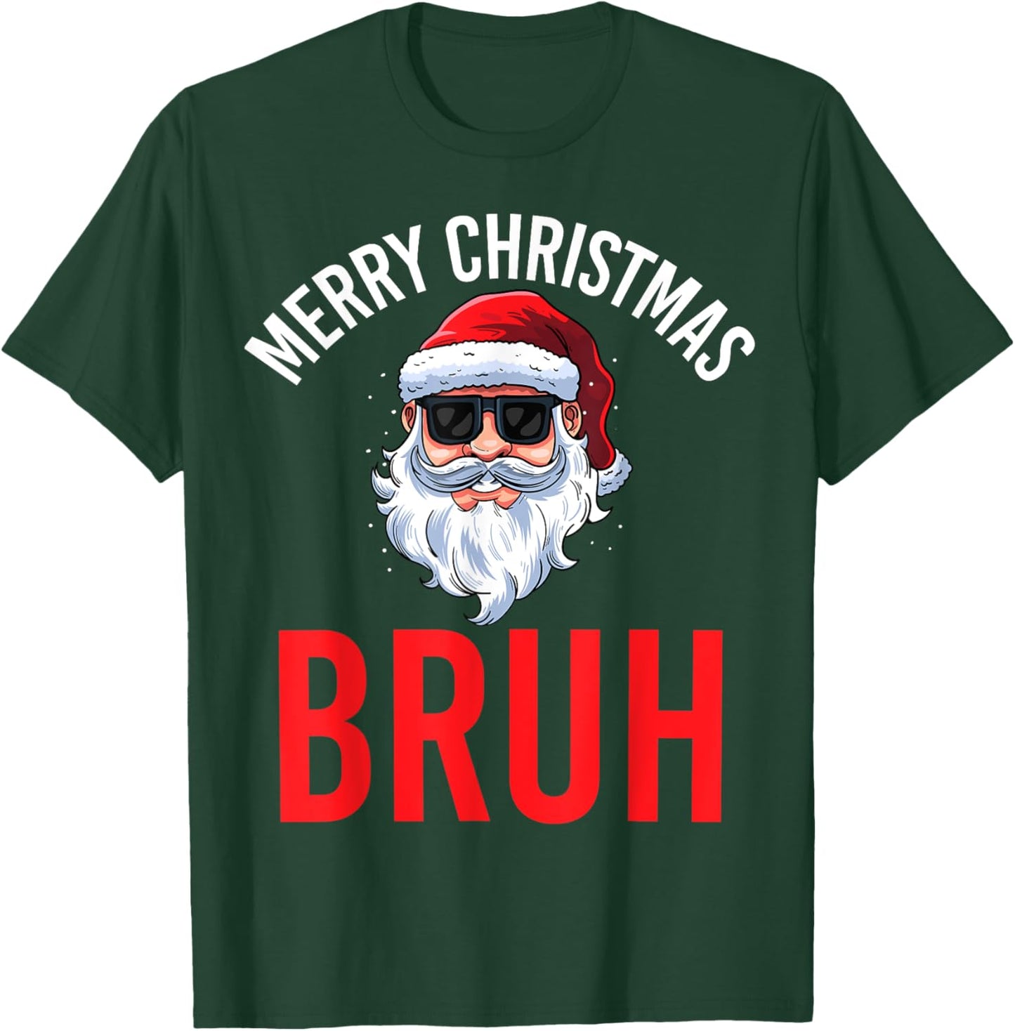 Merry Christmas Bruh Meme Funny Saying for Brother Boys Men T-Shirt - T-Shirt | Forest